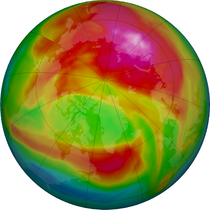 Arctic ozone map for 23 February 2018